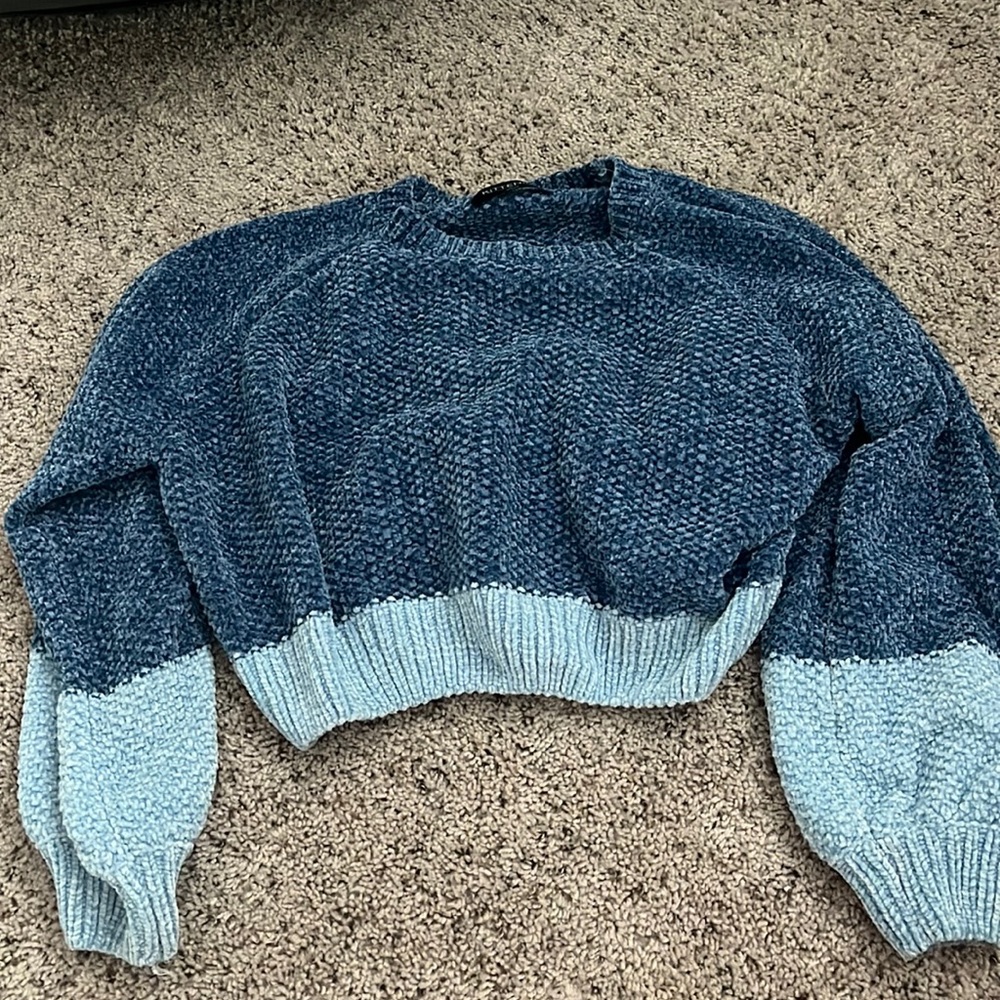 blue sweater